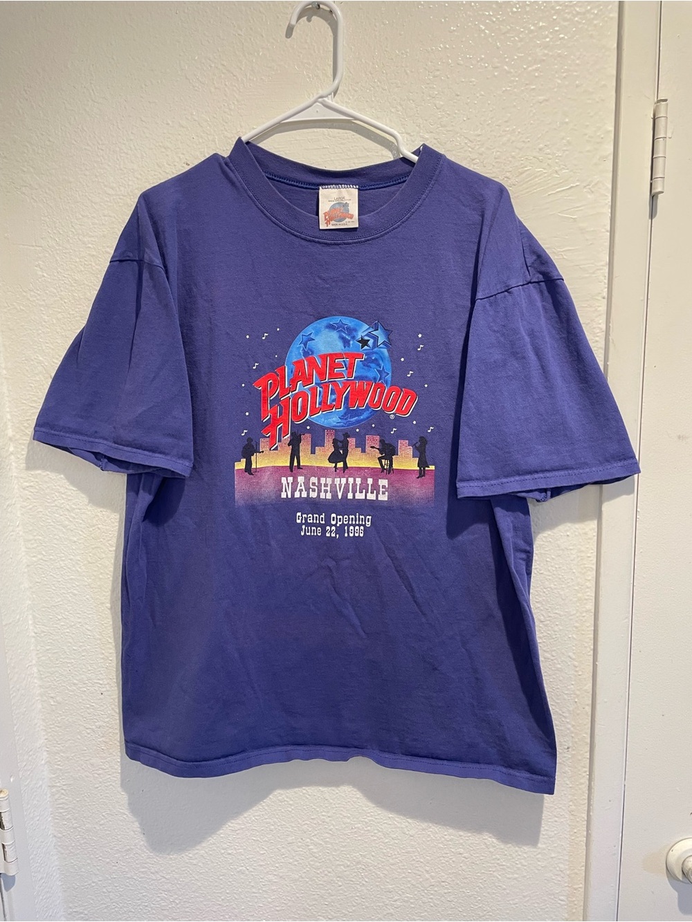 VTG 90s Planet Hollywood Nashville Grand Opening Tee L Double Stitch Made in USA